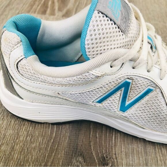 New Balance 496 V2 White Blue Athletic Running Shoes Sneakers Womens Size 7 - Picture 11 of 12